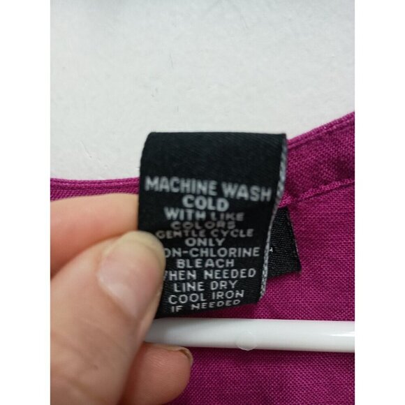 Catherines Womens 3/4 Sleeve Eyelet Cardigan Size 14/16 Magenta Pink Open Cotton - Picture 5 of 7